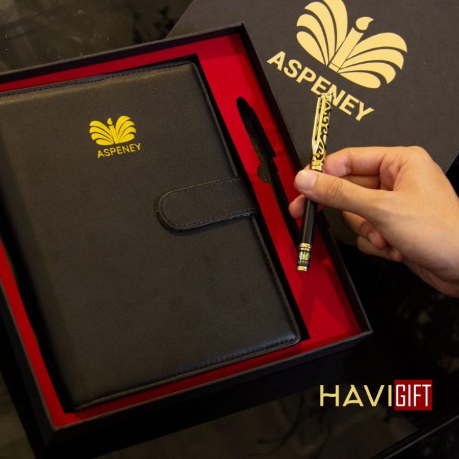 Sổ bìa da cao cấp do HAVIGIFT thiết kế và sản xuất