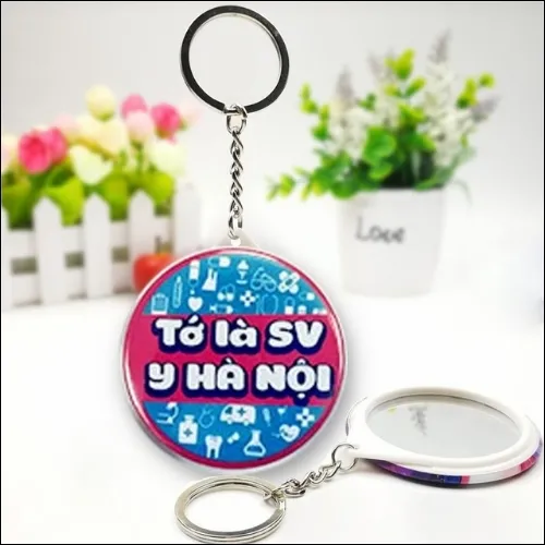 Kiểu tròn thường được in UV hoặc ép nhựa