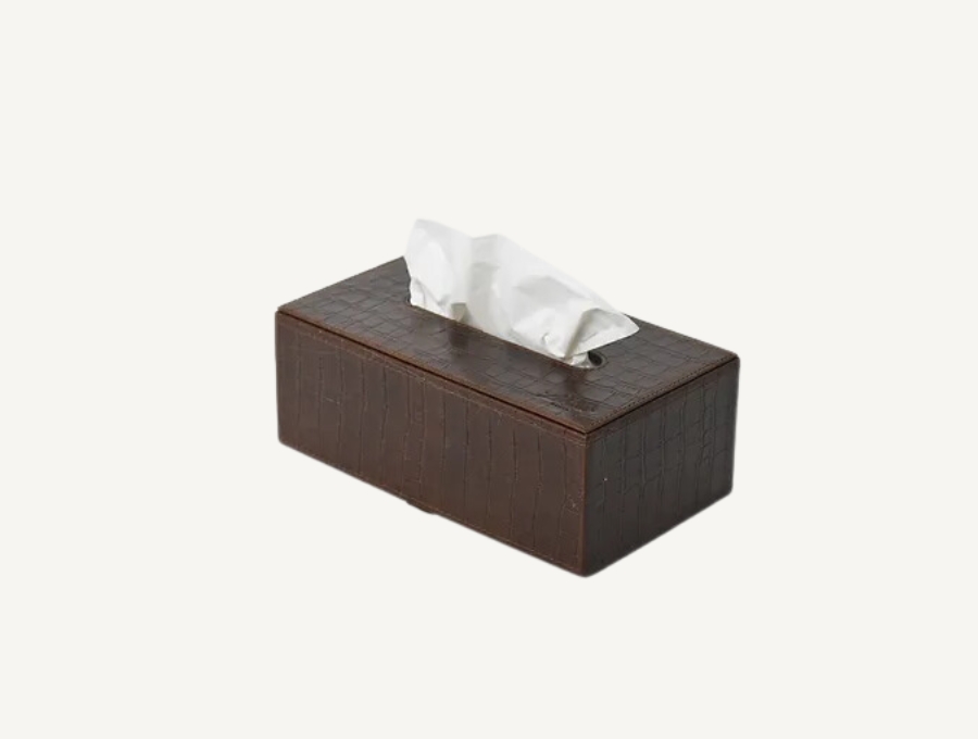 Leather - Wrapped Tissue Boxes